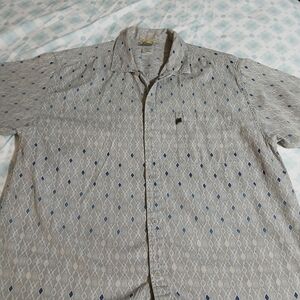 The North Face Gray and Blue Diamond Shirt